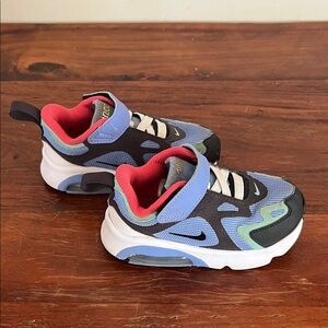 Nike Air Max 200 Toddler Size 7C Black, Blue, and Red Sneakers